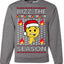 Rizz the Season Viral Internet Fire Emoji Face Meme Ugly Christmas Sweater Crewneck Sweatshirt
