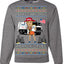 Donald Trump Merry Christmas Merica's Full Garbage Truck Ugly Christmas Sweater Crewneck Sweatshirt