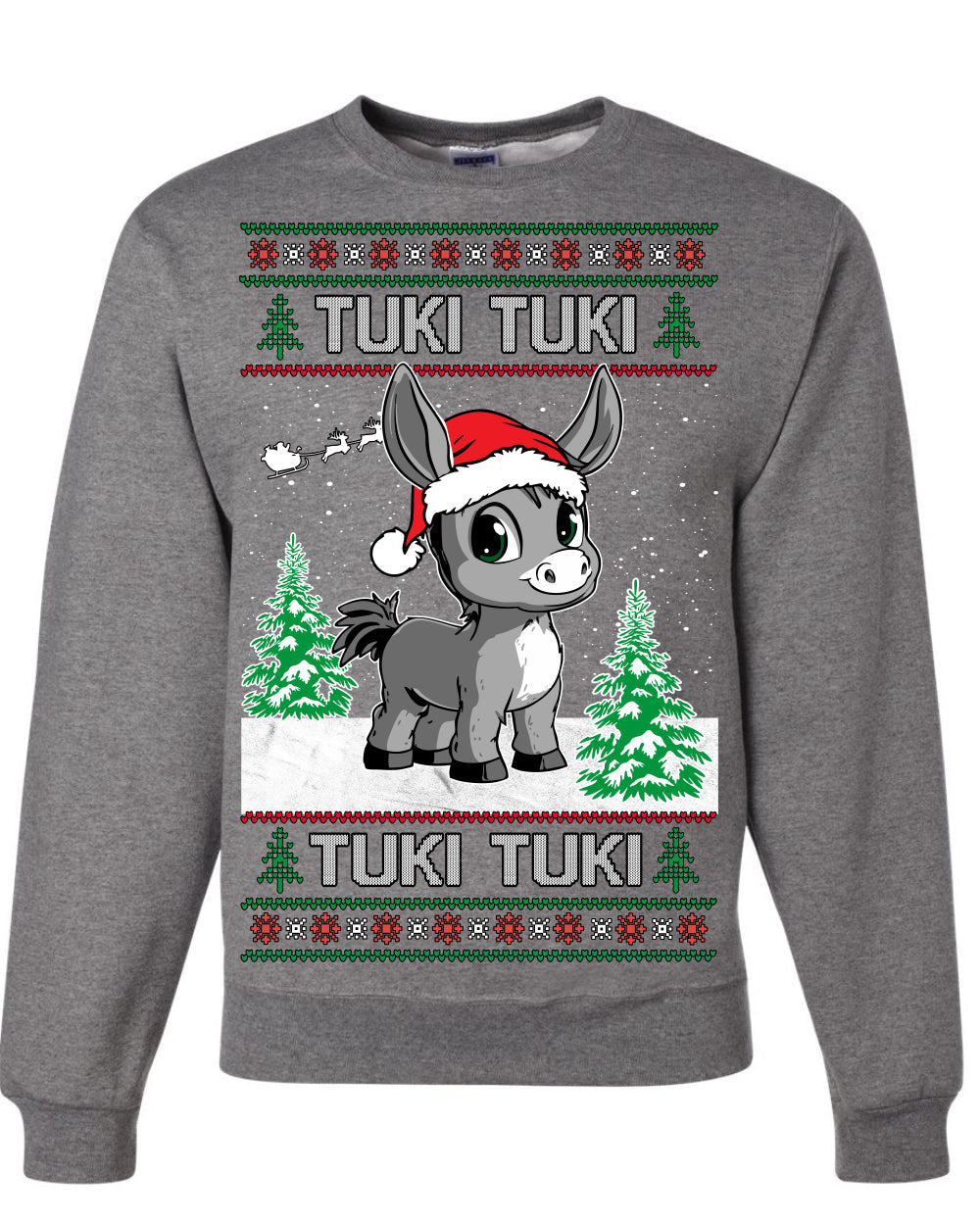 Tuki Tuki Tuki Funny Spanish Music Lyrics Ugly Christmas Sweater Crewneck Sweatshirt