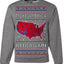 Make America Red Again USA Map Trump 2024 Ugly Christmas Sweater Crewneck Sweatshirt