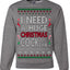 I Need a Huge Christmas Cocktail Funny Dirty Joke Drinking Ugly Christmas Sweater Crewneck Sweatshirt