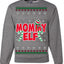 Mommy Elf Cute Holiday Winter Ugly Christmas Sweater Crewneck Sweatshirt