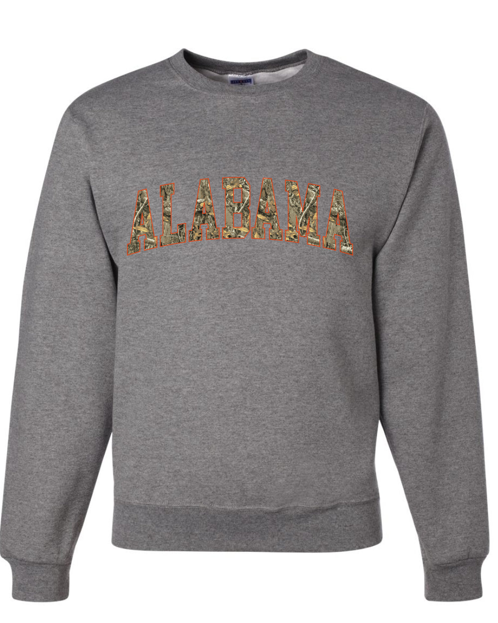 Alabama Camo Fill Orange Outline Sweater, Unisex Crewneck Sweatshirts