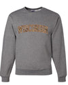 Wisconsin  Camo Fill Orange Outline Sweater, Unisex Crewneck Sweatshirts