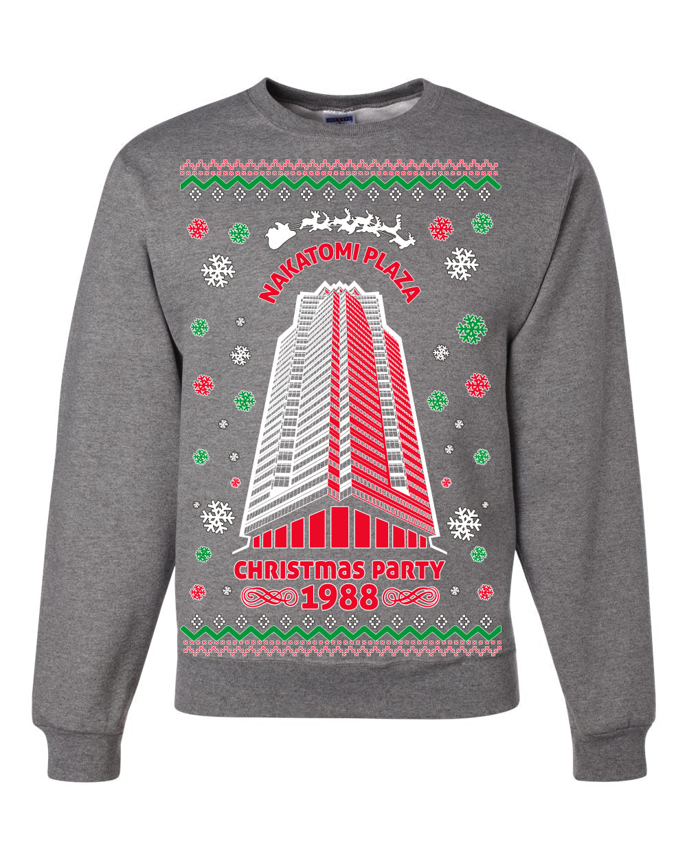 Nakatomi Plaza Christmas Party 1988 Merry Ugly Christmas Sweater Unisex Crewneck Graphic Sweatshirt