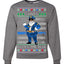 Santa Backs The Blue Pro Police Santa Claus Ugly Christmas Sweater Unisex Crewneck Sweatshirt