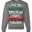Due To Inflation This Is My Ugly Christmas Sweater Ugly Christmas Sweater Unisex Crewneck Sweatshirt