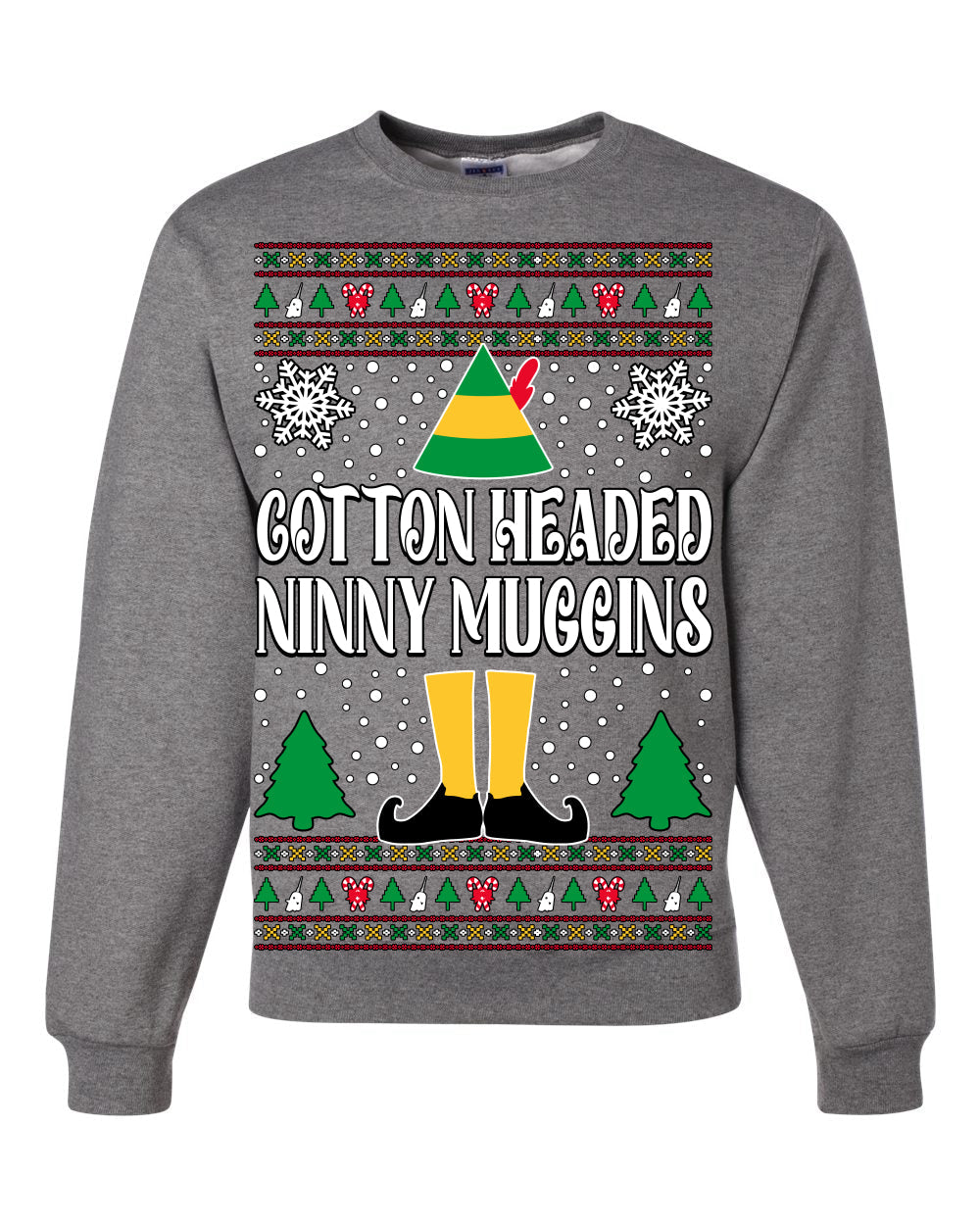Cotton Headed Muggins Christmas Movie Quote  Ugly Christmas Sweater Unisex Crewneck Sweatshirt