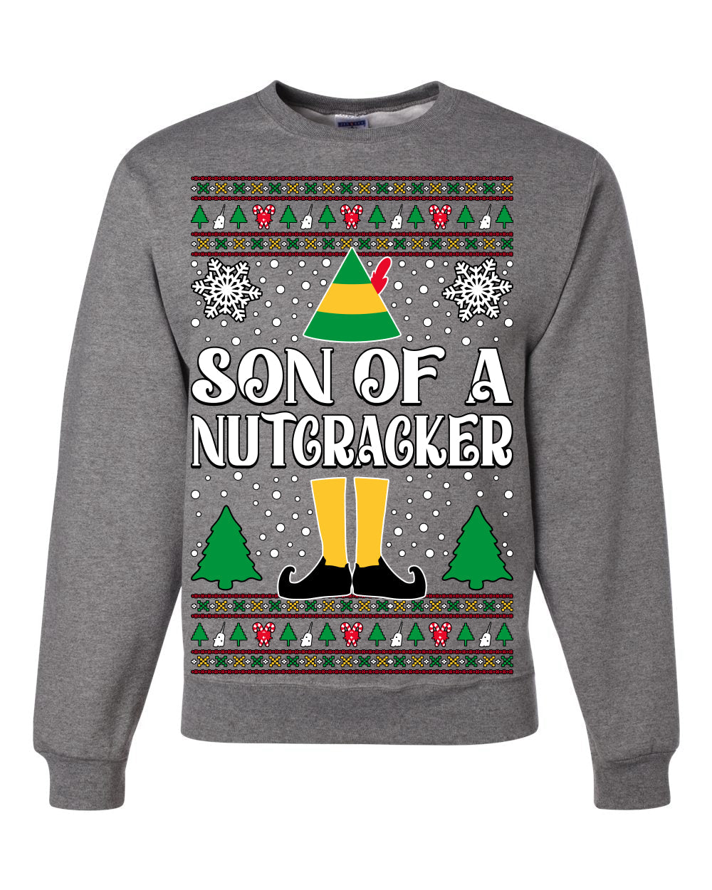 Son Of A Nutcracker Christmas Movie Quote  Ugly Christmas Sweater Unisex Crewneck Sweatshirt