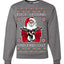 F Around And Find Out Santa Ugly Christmas Sweater Unisex Crewneck Sweatshirt