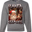 Santa Claus Bootleg Rap Music Style Ugly Christmas Sweater Crewneck Sweatshirt