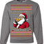 Everybody Knows the Rules Funny Santa Claus Pizza Score Ugly Christmas Sweater
