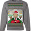 Make America Lit Again Funny Trump 2024 White House MAGA Ugly Christmas Sweater Crewneck Sweatshirt