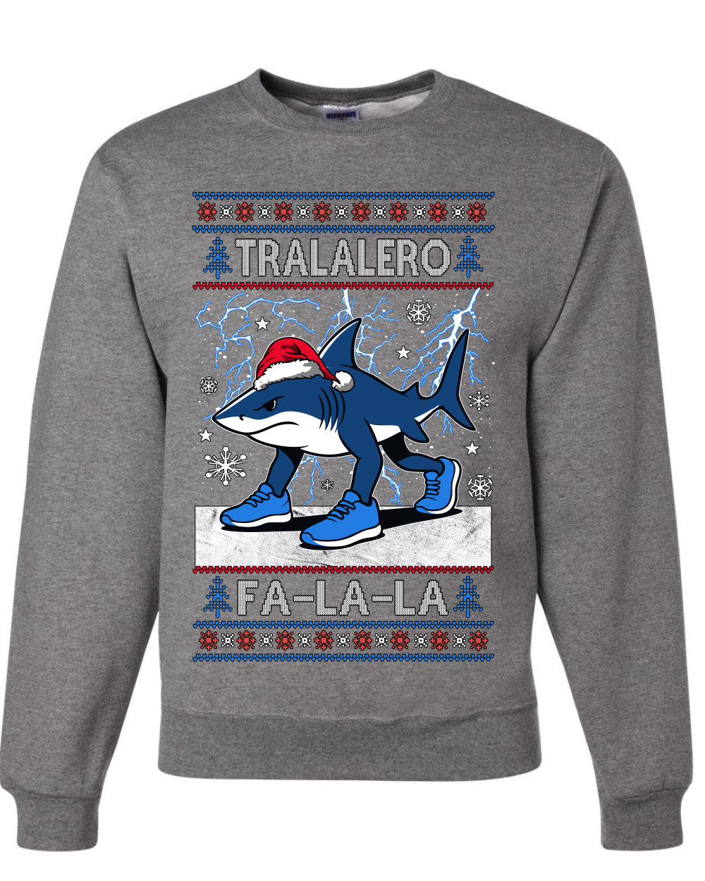 Tralalero Fa La La Brainrot,Unisex Ugly Christmas Sweater, Crewneck Sweatshirts