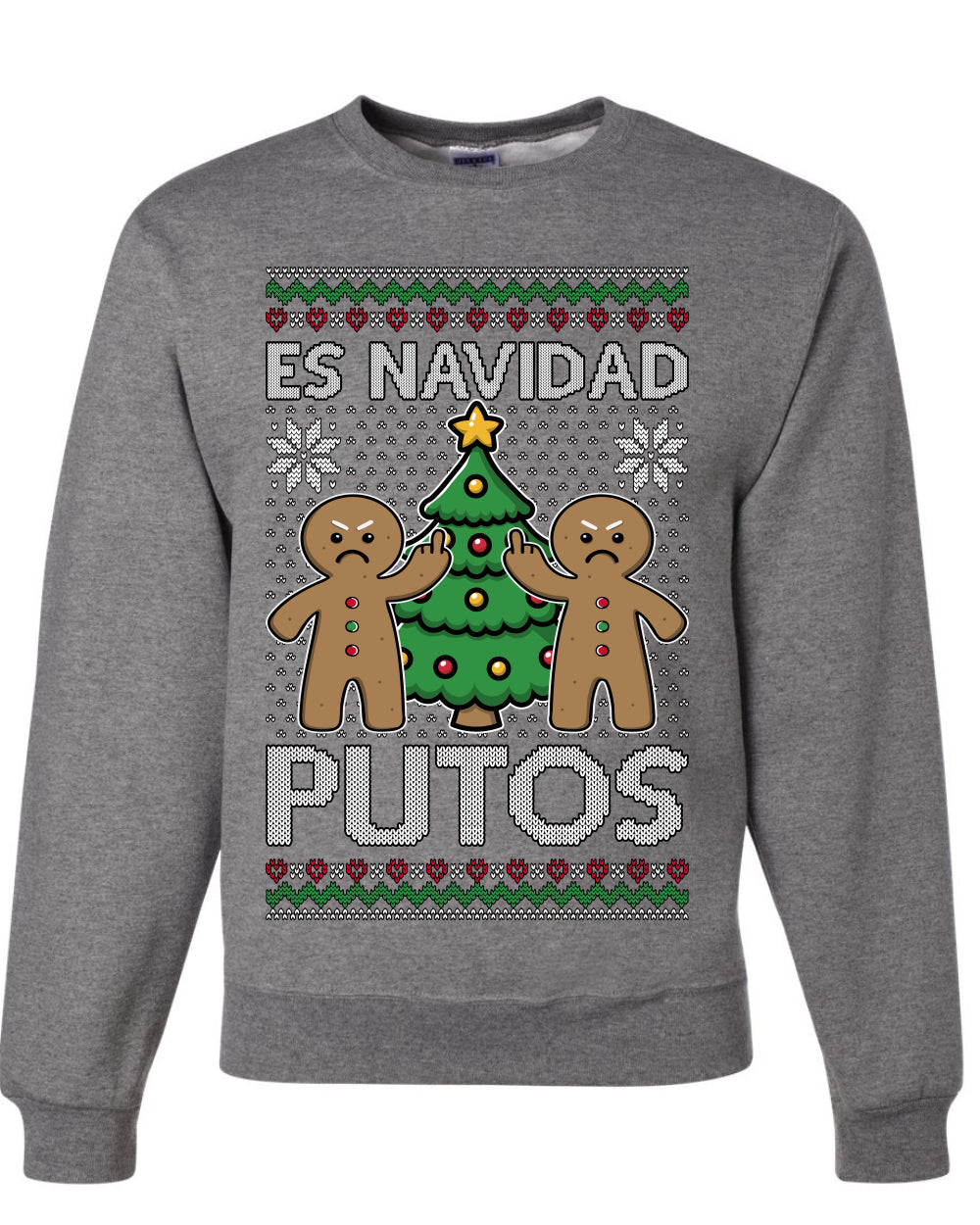 Es Navidad Putos, Unisex Ugly Christmas Sweater, Crewneck Sweatshirts