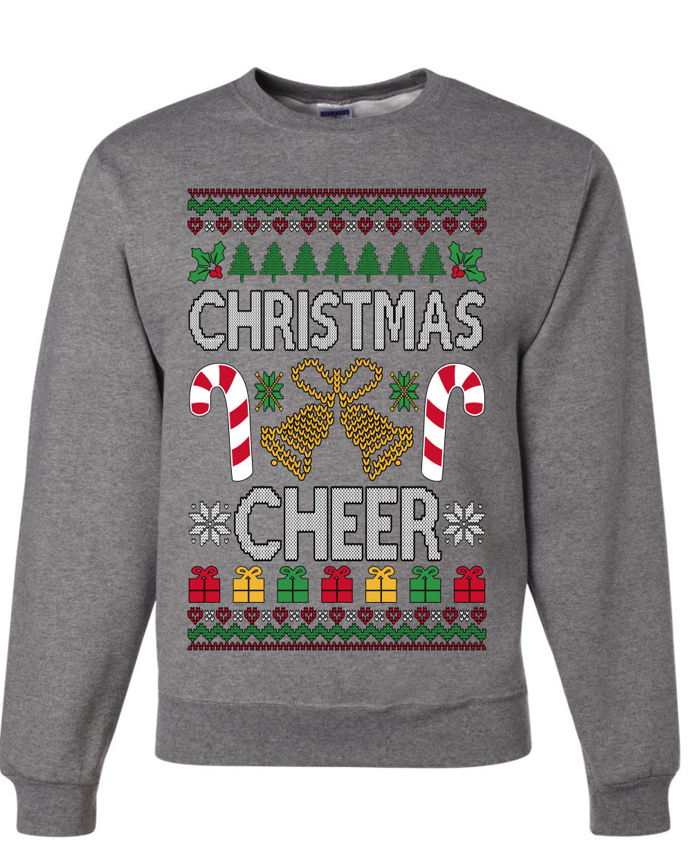 Christmas Cheer, Unisex Ugly Christmas Sweater, Crewneck Sweatshirts