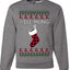 Well Hung, Unisex Ugly Christmas Sweater Crewneck Sweatshirts
