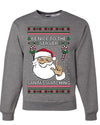 Be Nice To The Server Santa's Watching, Unisex Ugly Christmas Sweater, Crewneck Sweatshirts