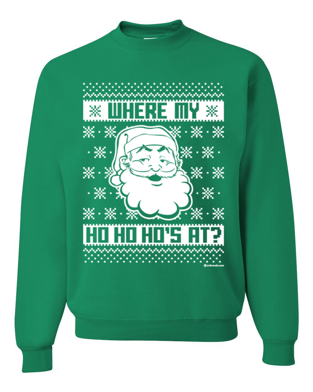 Where's My Ho Ho Hos | Santa Design Merry Ugly Christmas Sweater Unisex Crewneck Graphic Sweatshirt