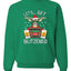 Lets Get Blitzened Deer With Beer Merry Christmas Unisex Crewneck Graphic Sweatshirt