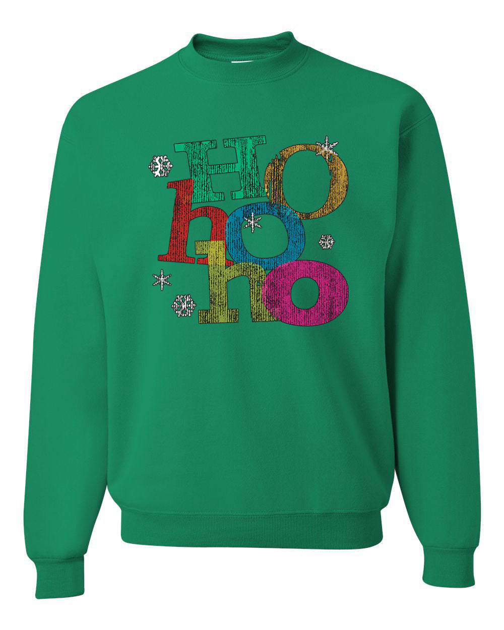 Colorful Ho Ho Ho Merry Christmas Unisex Crewneck Graphic Sweatshirt