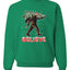 Believe Sanata Sasquatch Bigfoot Merry Christmas Merry Christmas Unisex Crewneck Graphic Sweatshirt