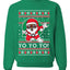 Yo Yo Yo Black Santa Ugly Christmas Sweater Unisex Crewneck Sweatshirt