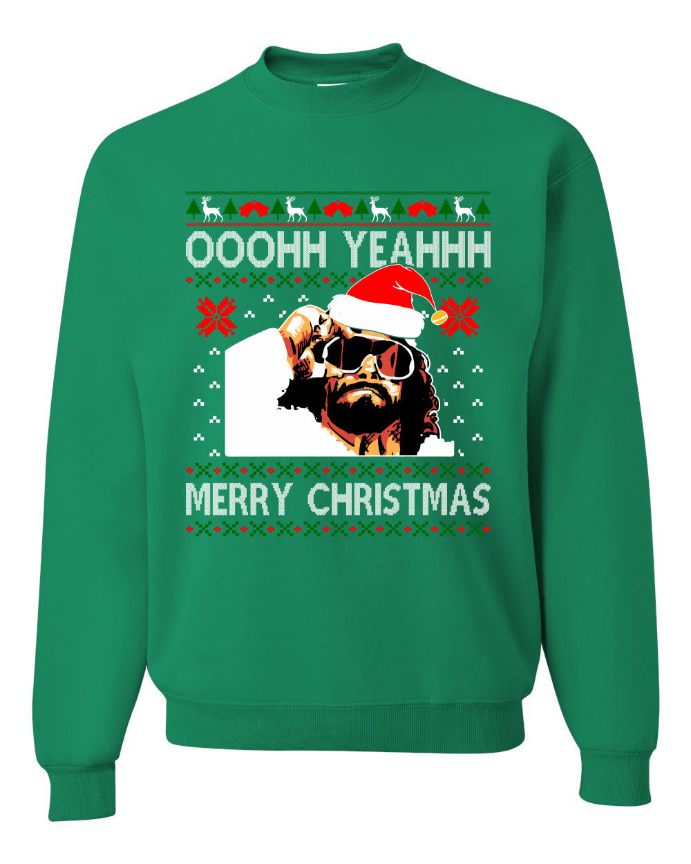 Ooohh Yeahhh Merry Christmas Ugly Christmas Sweater Unisex Crewneck Sweatshirt