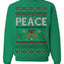 Peace Ugly Christmas Sweater Crewneck Sweatshirt