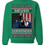 Never Surrender Pro Donald Trump Fight Fist Pump 2024 Ugly Christmas Sweater Crewneck Sweatshirt