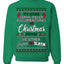 Serial Killer Docs or Christmas Movies Slaying Sleighing Ugly Christmas Sweater Crewneck Sweatshirt