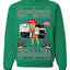 Donald Trump Merry Christmas Merica's Full Garbage Truck Ugly Christmas Sweater Crewneck Sweatshirt
