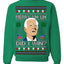 Merry Uh Did I Win? Funny Confused Joe Biden Election 2024 Ugly Christmas Sweater Crewneck Sweatshirt