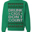 Drunk Cigs Don't Count Funny Cigarette Smoker Cig Ugly Christmas Sweater Crewneck Sweatshirt