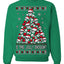 Is This Jolly Enough? Skeleton Skull Christmas Tree Ugly Christmas Sweater Crewneck Sweatshirt