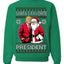 Santa's Favorite President Red Suit Trump Ugly Christmas Sweater Crewneck Sweatshirt