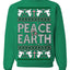 Peace On Earth Funny Xmas Cute Pink Angel Cross Ugly Christmas Sweater Crewneck Sweatshirt