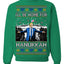 I'll Be Home for Hanukkah, Funny President Donald Trump JD Vance Winter Holiday Chanukah Hannukkah Channukah Ugly Christmas Sweater Crewneck Sweatshirt