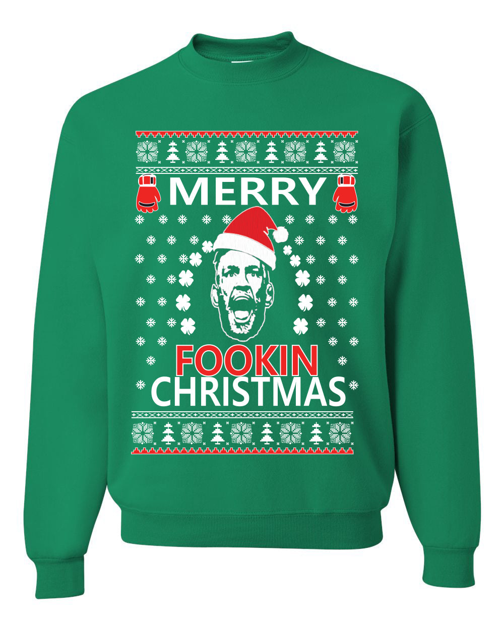 Merry Fookin Christmas Ugly Christmas Sweater Unisex Crewneck Sweatshirt