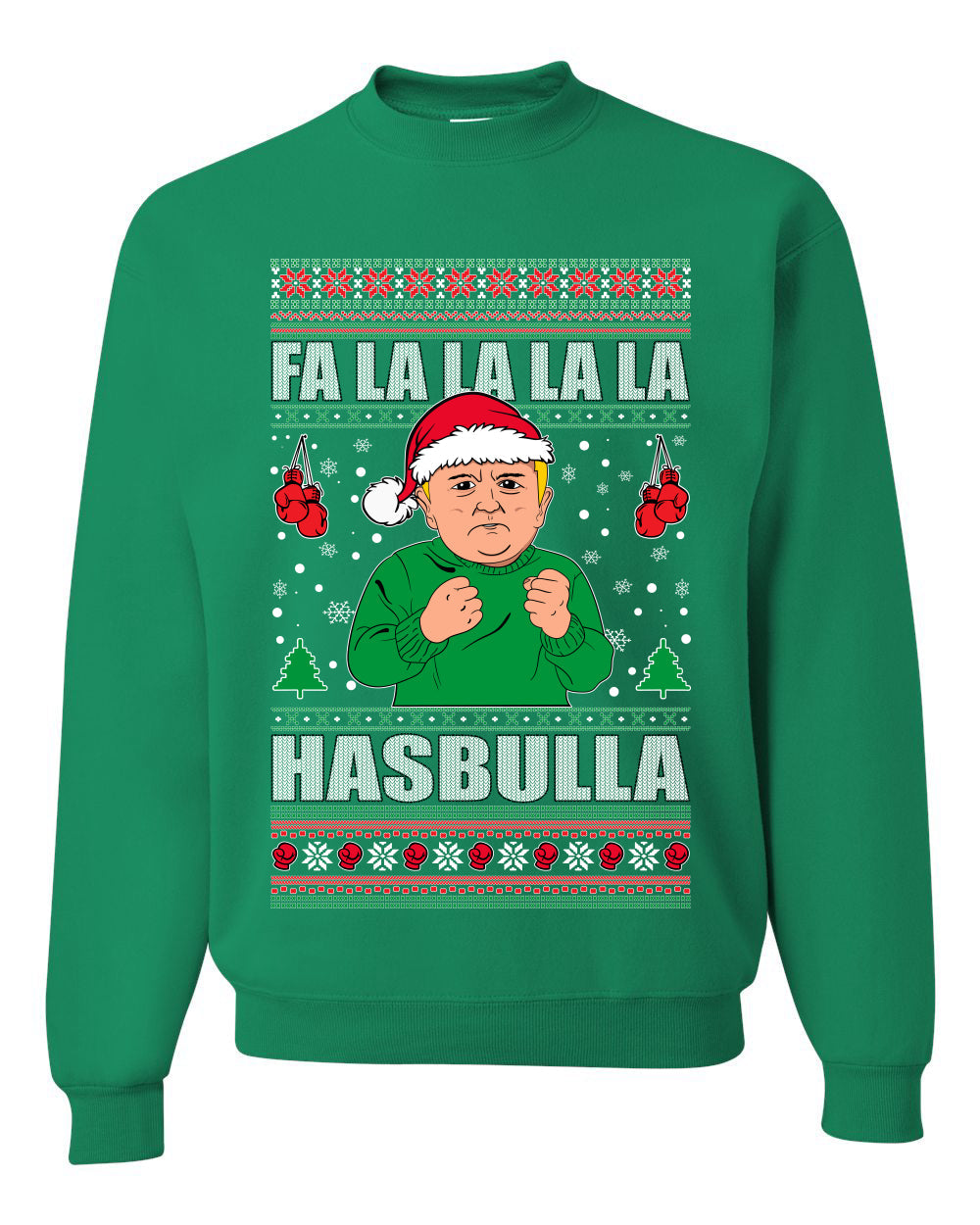 Fa lalala Hasbula Ugly Christmas Sweater Unisex Crewneck Sweatshirt