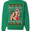 Santa the Plug Hos In This House Ugly Christmas Sweater Unisex Crewneck Sweatshirt