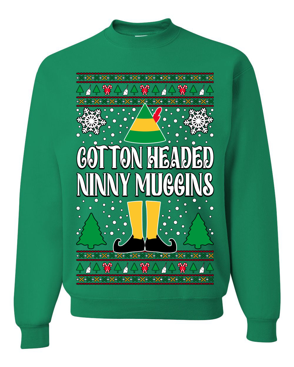 Cotton Headed Muggins Christmas Movie Quote  Ugly Christmas Sweater Unisex Crewneck Sweatshirt