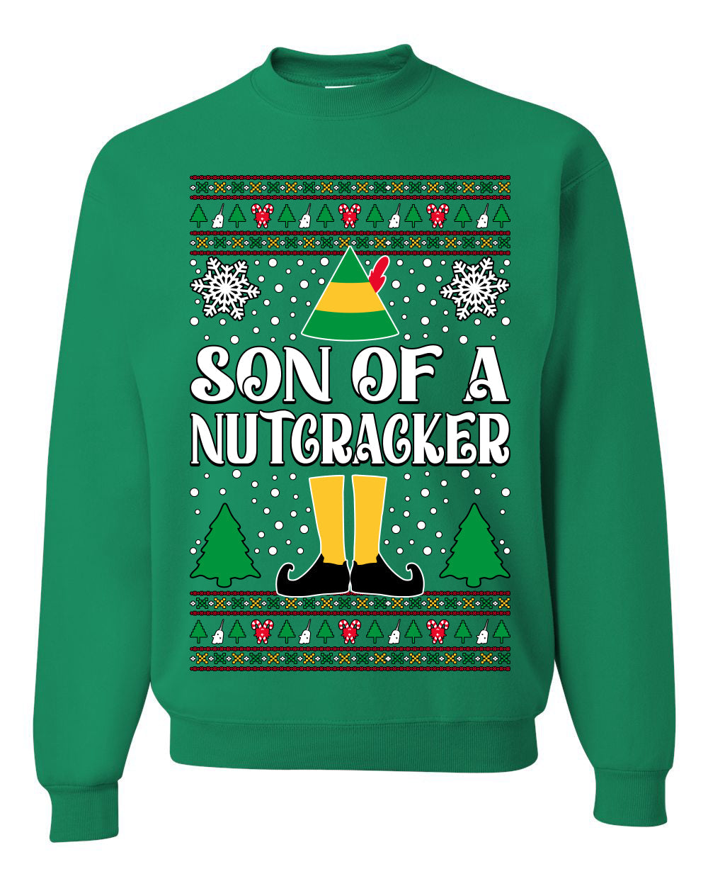 Son Of A Nutcracker Christmas Movie Quote  Ugly Christmas Sweater Unisex Crewneck Sweatshirt