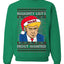 Naughty List's Most Wanted Trump Mugshot Ugly Christmas Sweater Unisex Crewneck Sweatshirt