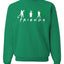 Iconic Holiday Movie Characters Friends Parody Green White Ugly Christmas Sweater Unisex Crewneck Sweatshirt