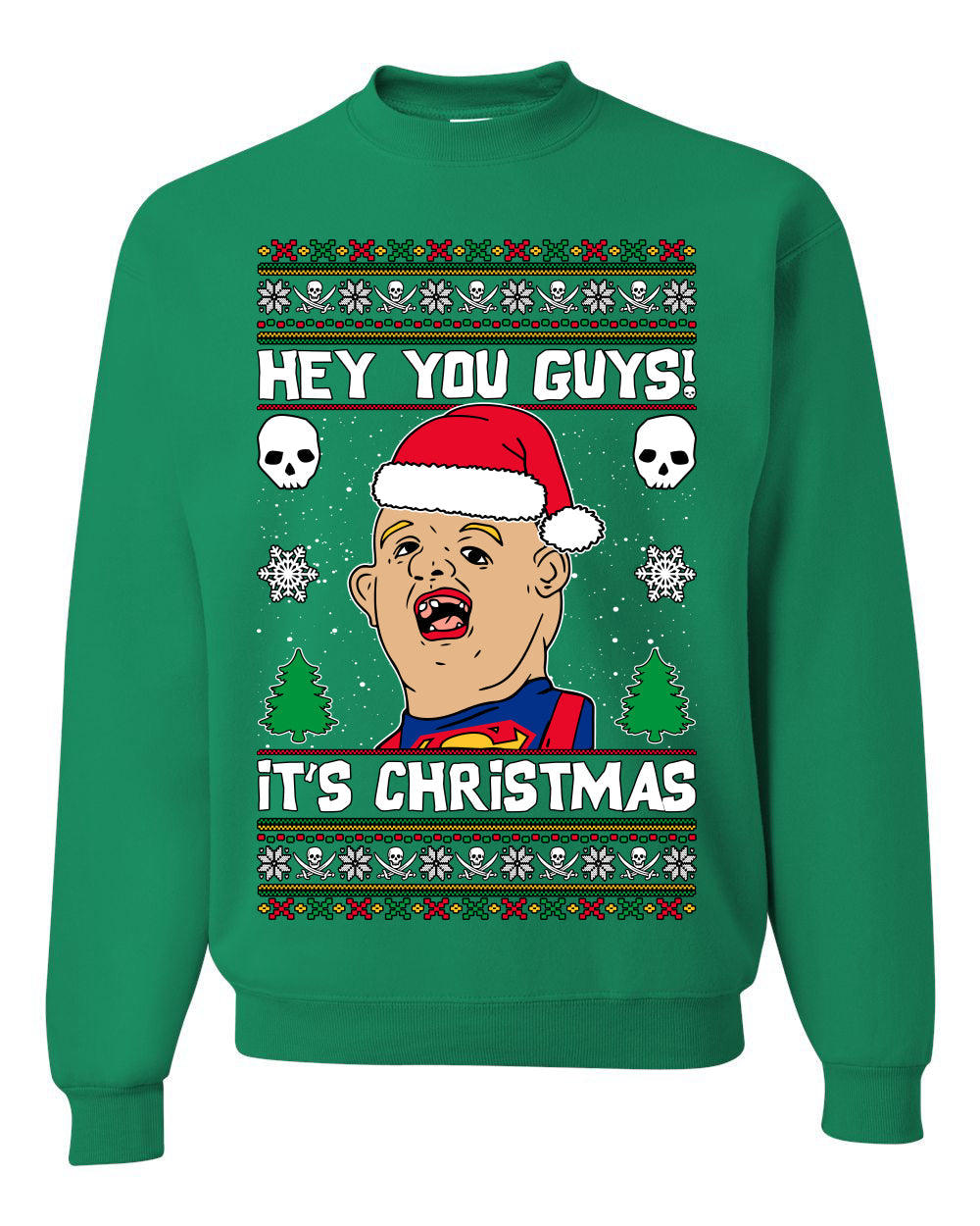 Hey You Guys! It's Sloth Never Say Die Ugly Christmas Sweater Unisex Crewneck Sweatshirt