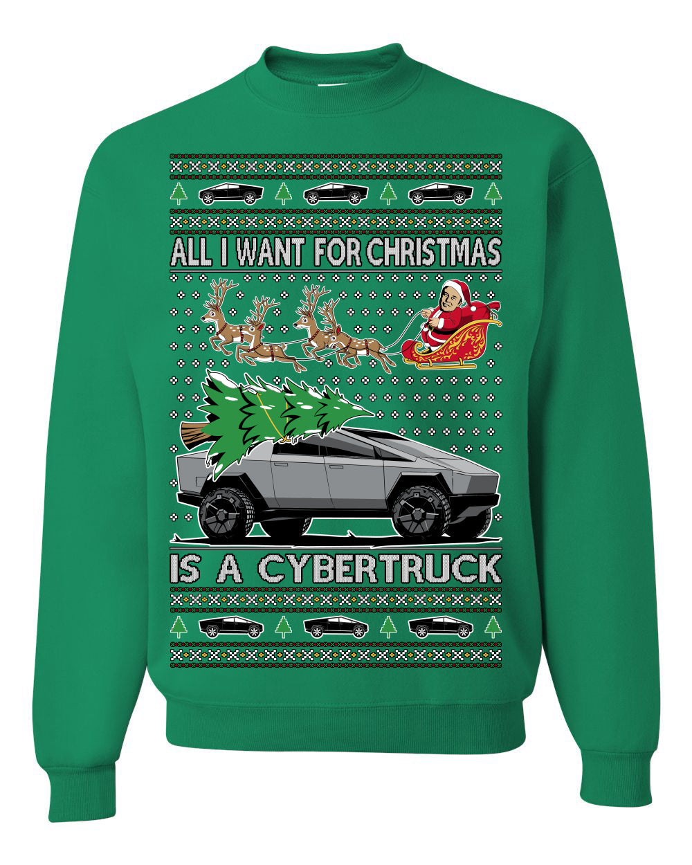 All I Want for Christmas is a Cybertruck Funny Tech Ugly Christmas Sweater