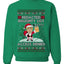 Redacted Naughty List Access Denied, Unisex Ugly Christmas Sweater Crewneck Sweatshirts