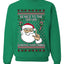 Be Nice To The Server Santa's Watching, Unisex Ugly Christmas Sweater, Crewneck Sweatshirts
