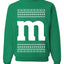 Letter M Christmas Candy, Unisex Ugly Christmas Sweater, Crewneck Sweatshirts